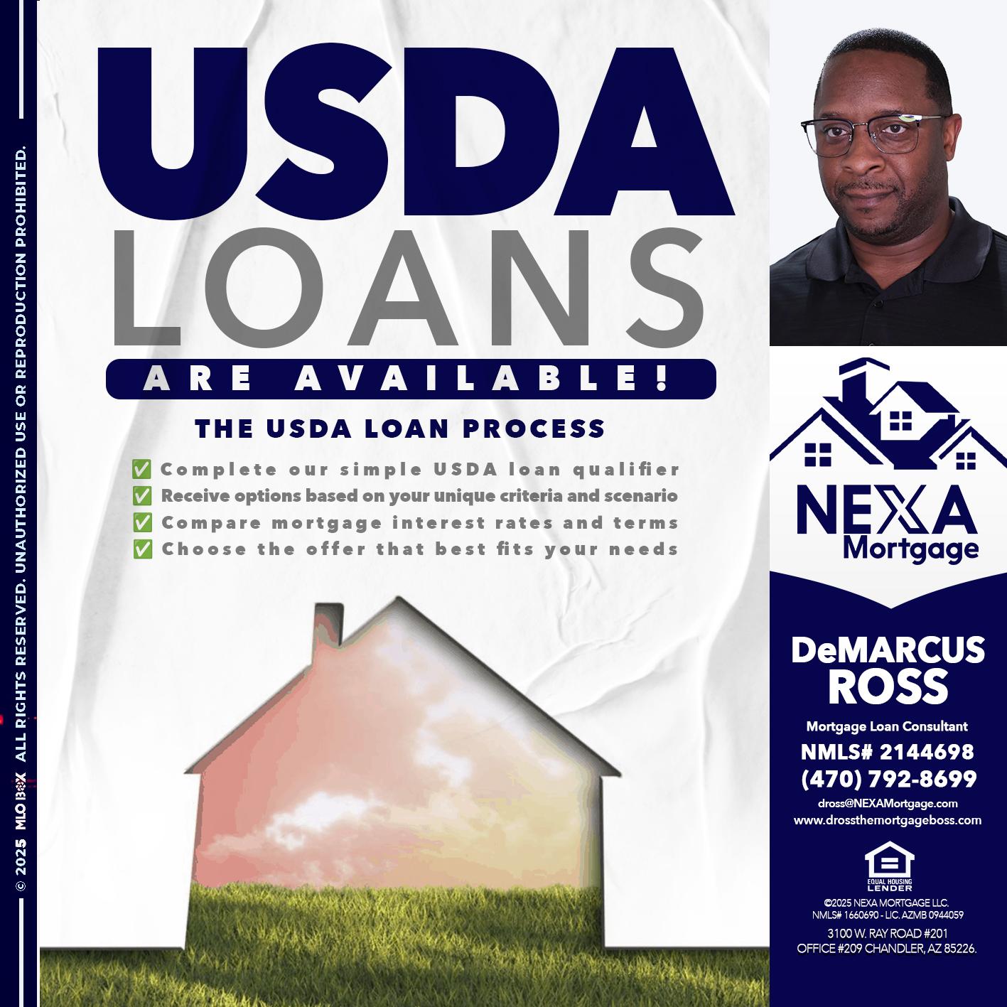 USDA LOANS - DeMarcus Ross -Dross the Mortgage Boss