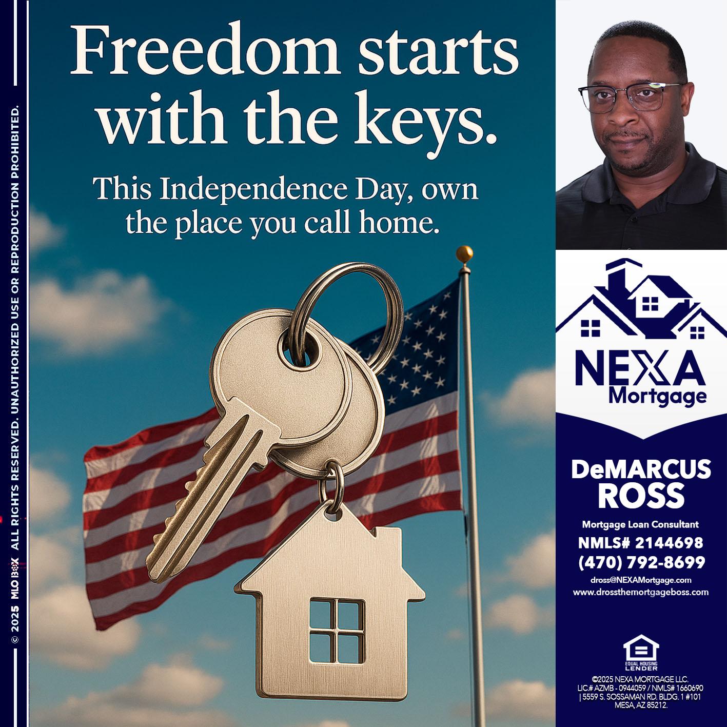 FREEDOM STARTS - DeMarcus Ross -Dross the Mortgage Boss
