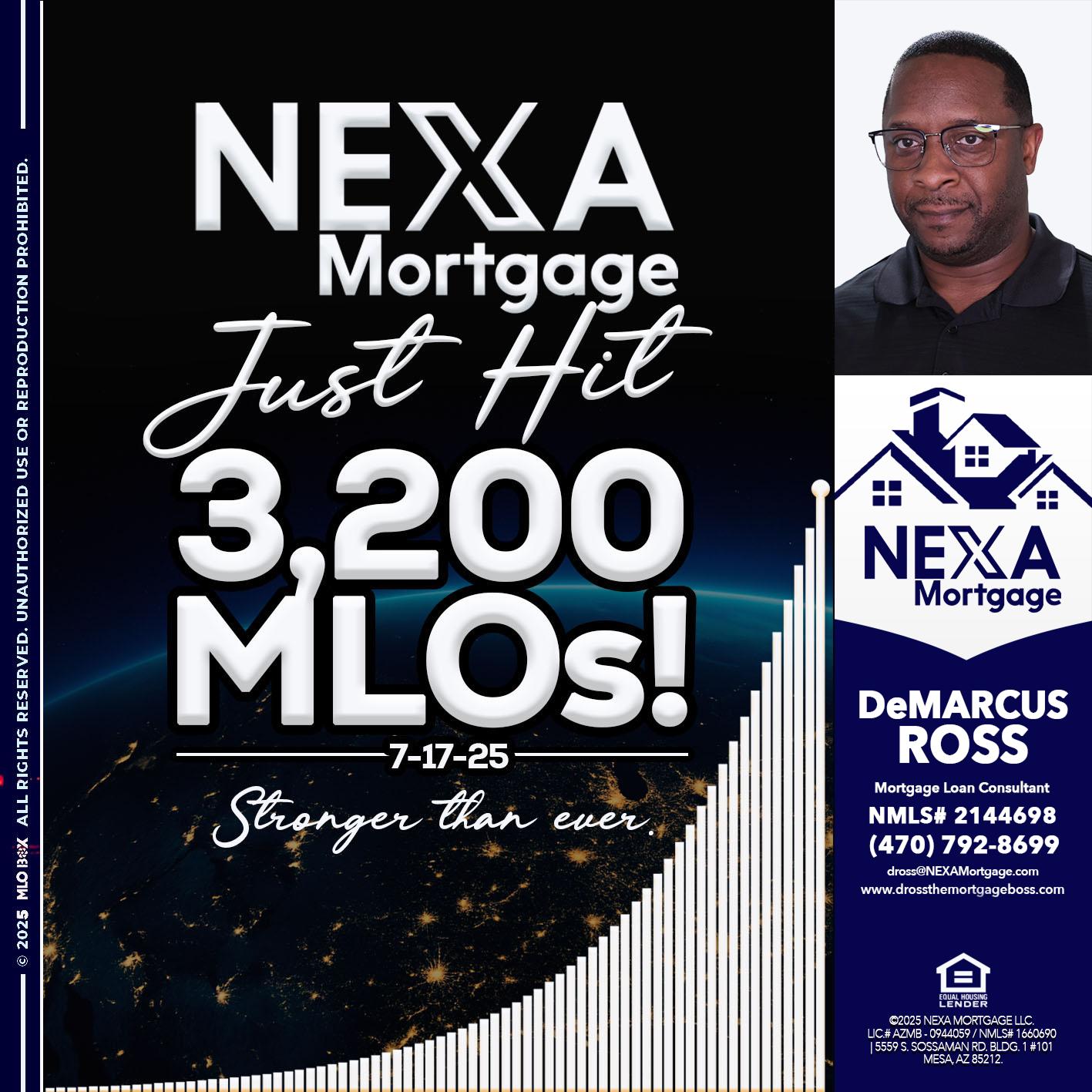 3200 MLOs - DeMarcus Ross -Dross the Mortgage Boss