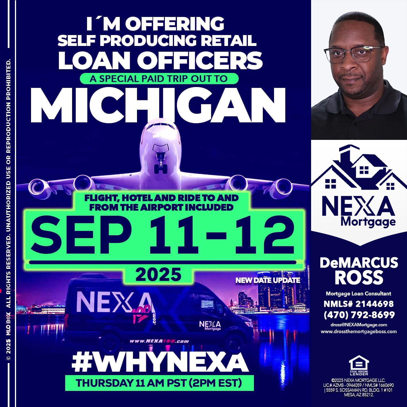 michigan sep 11-12 - DeMarcus Ross -Dross the Mortgage Boss