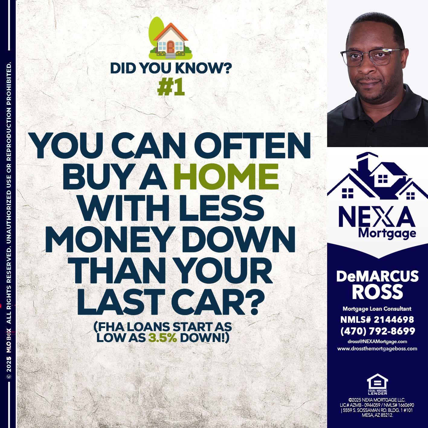 DID YOU KNOW #1 - DeMarcus Ross -Dross the Mortgage Boss