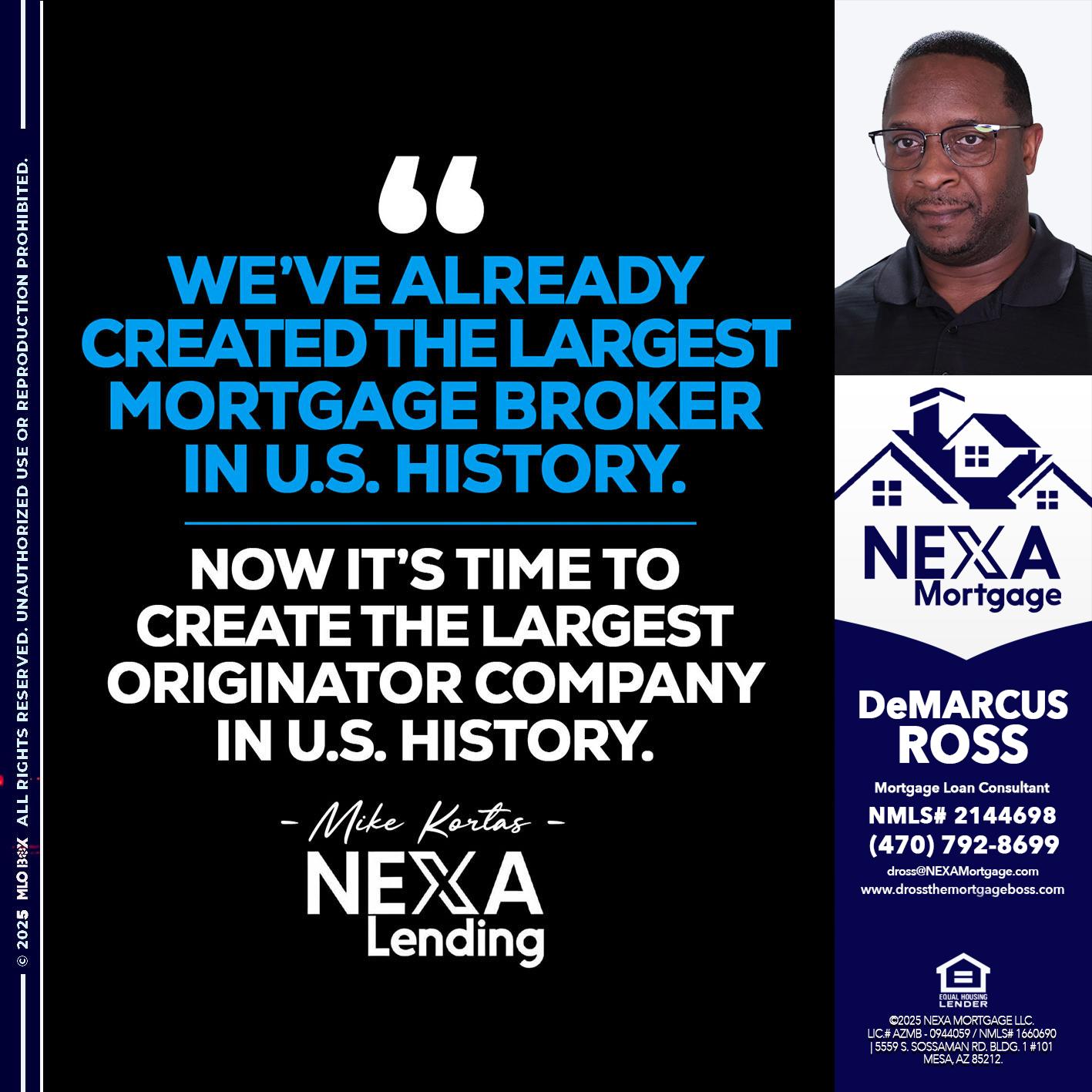 weve already - DeMarcus Ross -Dross the Mortgage Boss