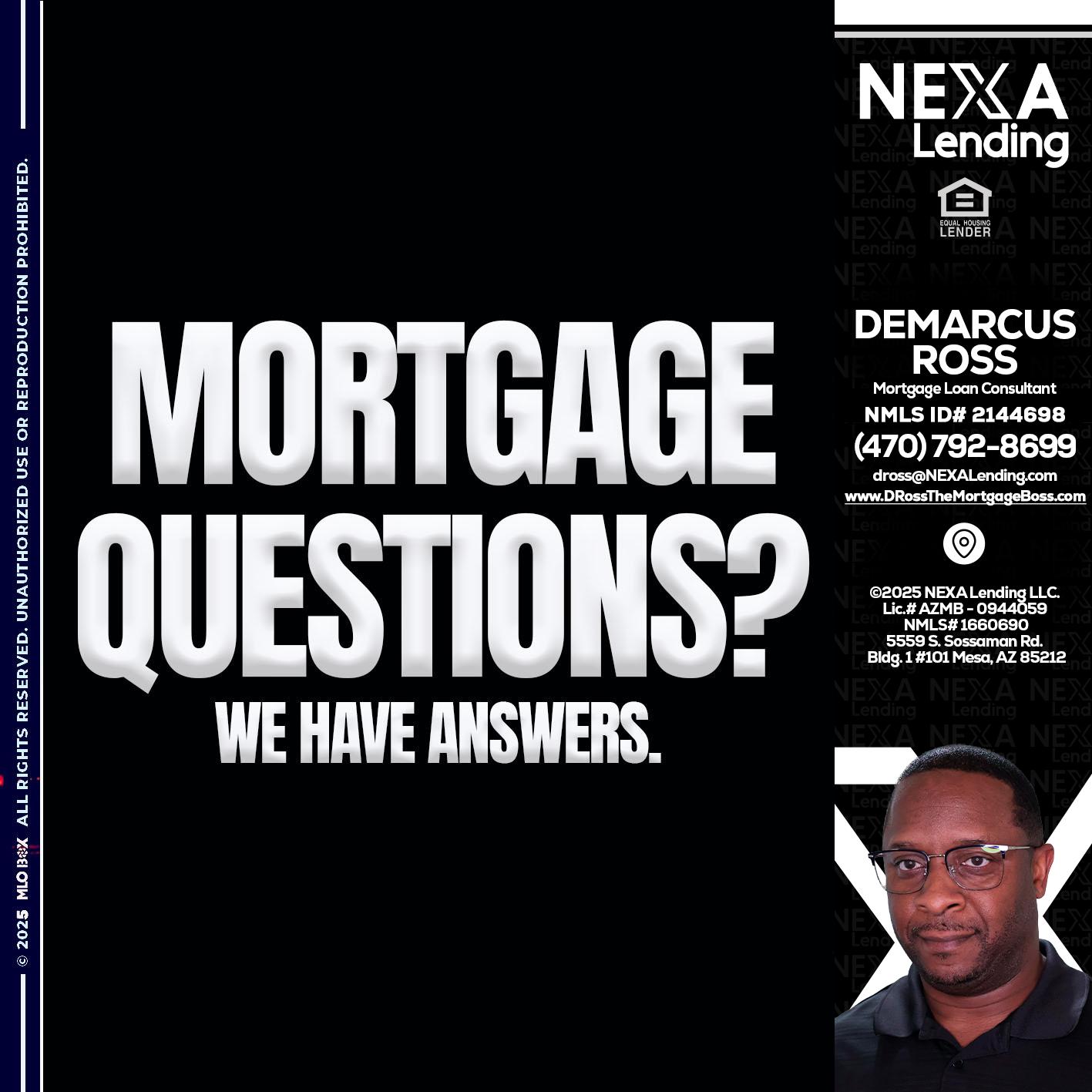 mortgage questions - DeMarcus Ross -Dross the Mortgage Boss