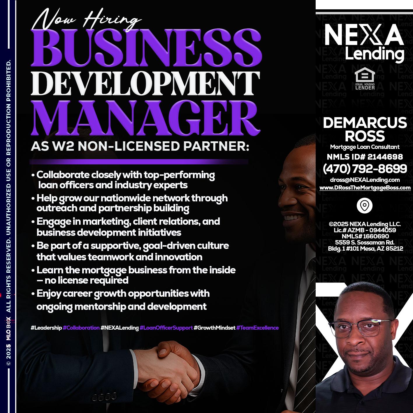 NOW HIRING - DeMarcus Ross -Dross the Mortgage Boss