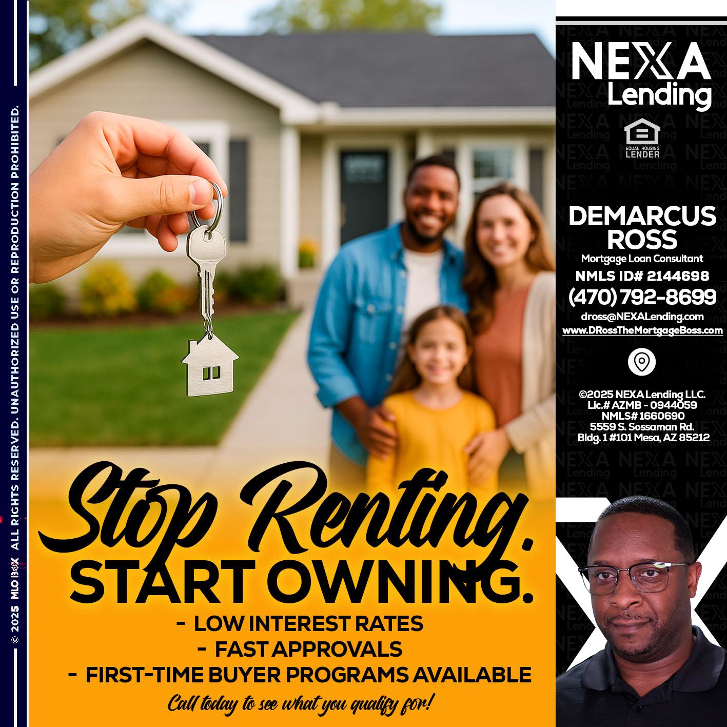 STOP RENTING - DeMarcus Ross -Dross the Mortgage Boss