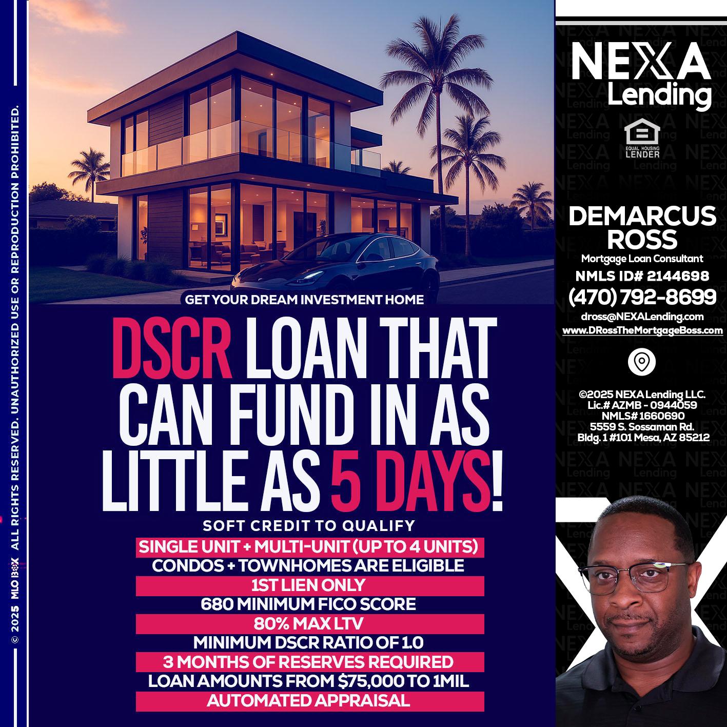 DSCR - DeMarcus Ross -Dross the Mortgage Boss
