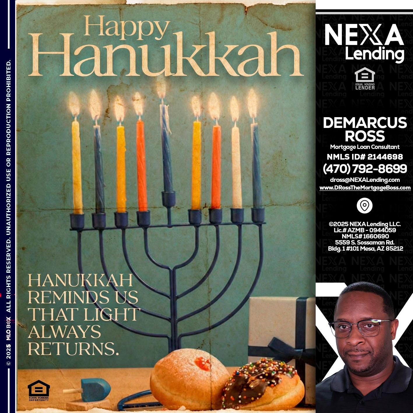 HAPPY HANUKKAH - DeMarcus Ross -Dross the Mortgage Boss