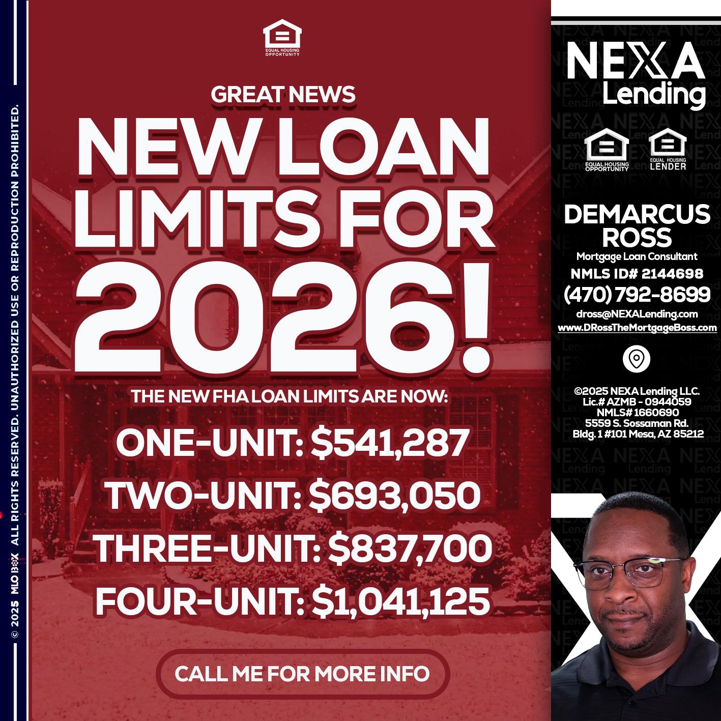 loan limits - DeMarcus Ross -Dross the Mortgage Boss