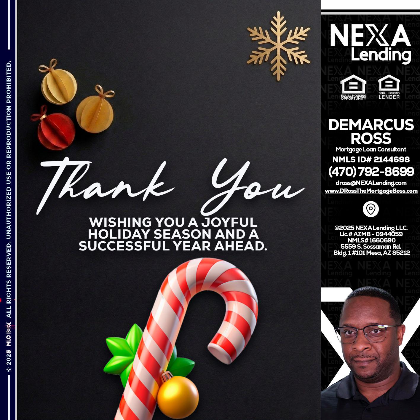 THANK YOU - DeMarcus Ross -Dross the Mortgage Boss