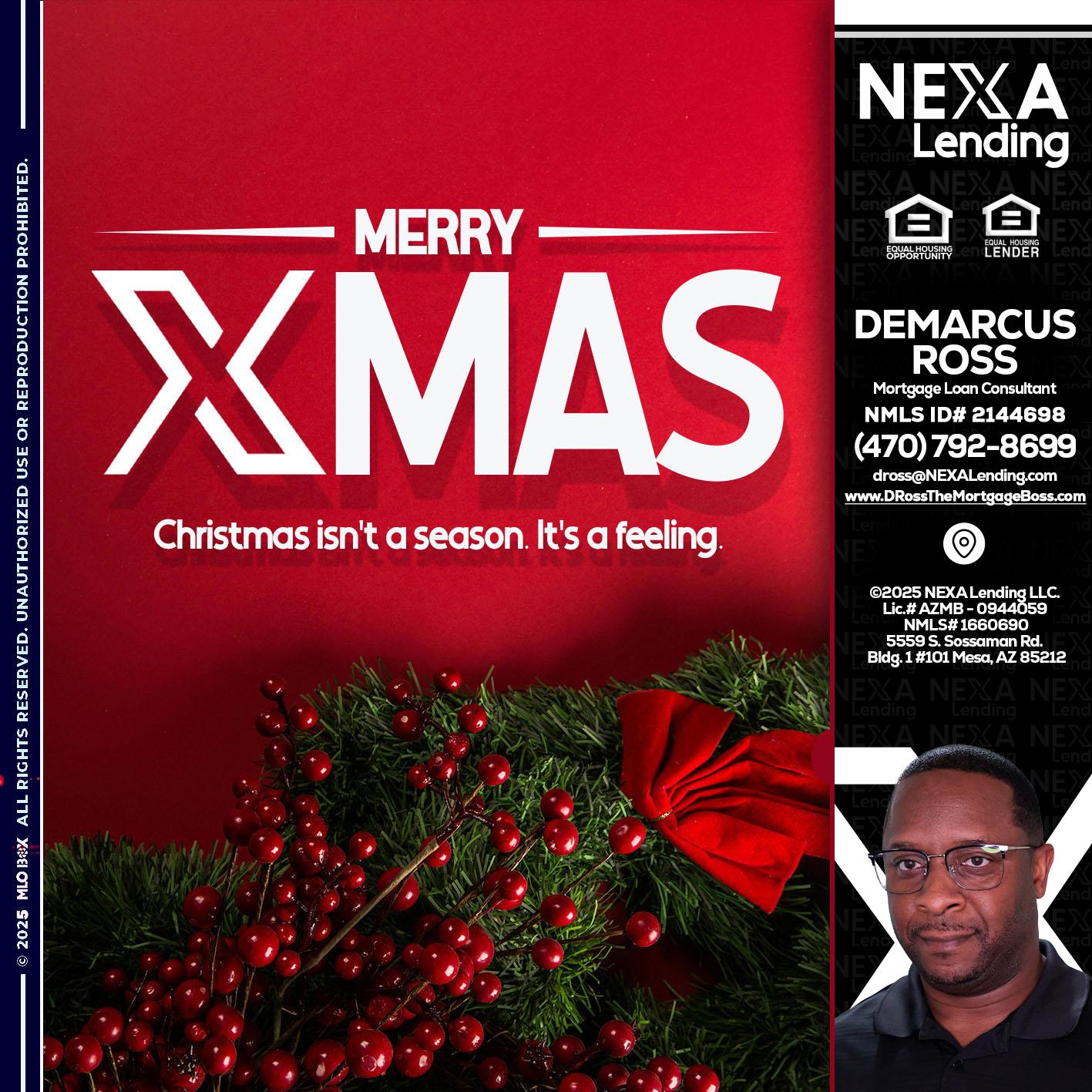 merry xmas - DeMarcus Ross -Dross the Mortgage Boss