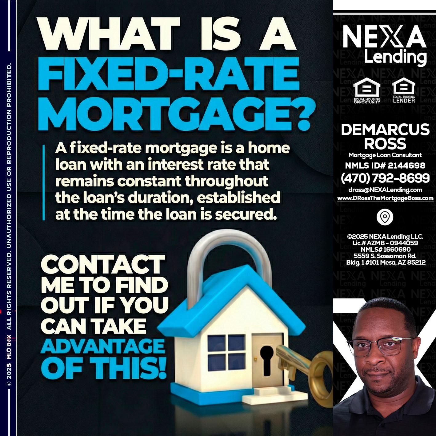 WHAT IS  A FIXED - DeMarcus Ross -Dross the Mortgage Boss