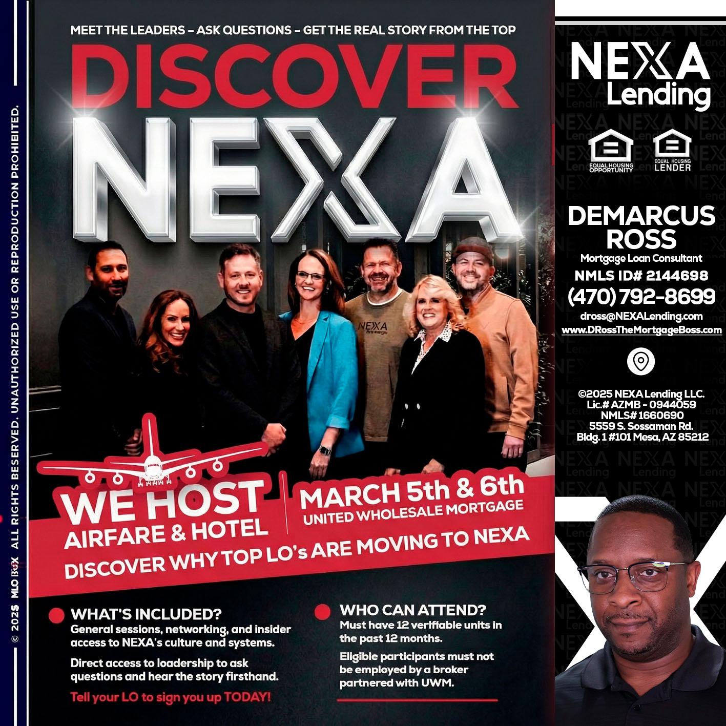 DISCOVER NEXA - DeMarcus Ross -Dross the Mortgage Boss