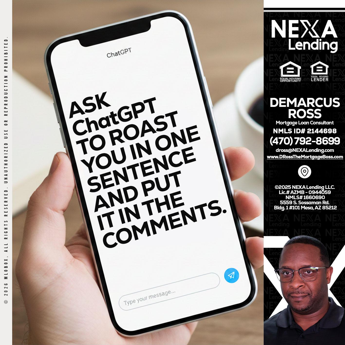 ask chatgpt - DeMarcus Ross -Dross the Mortgage Boss