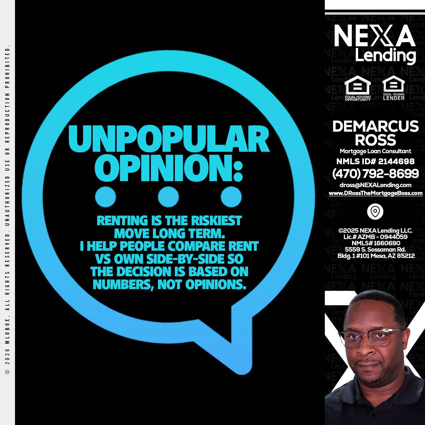 unpopular opinion - DeMarcus Ross -Dross the Mortgage Boss