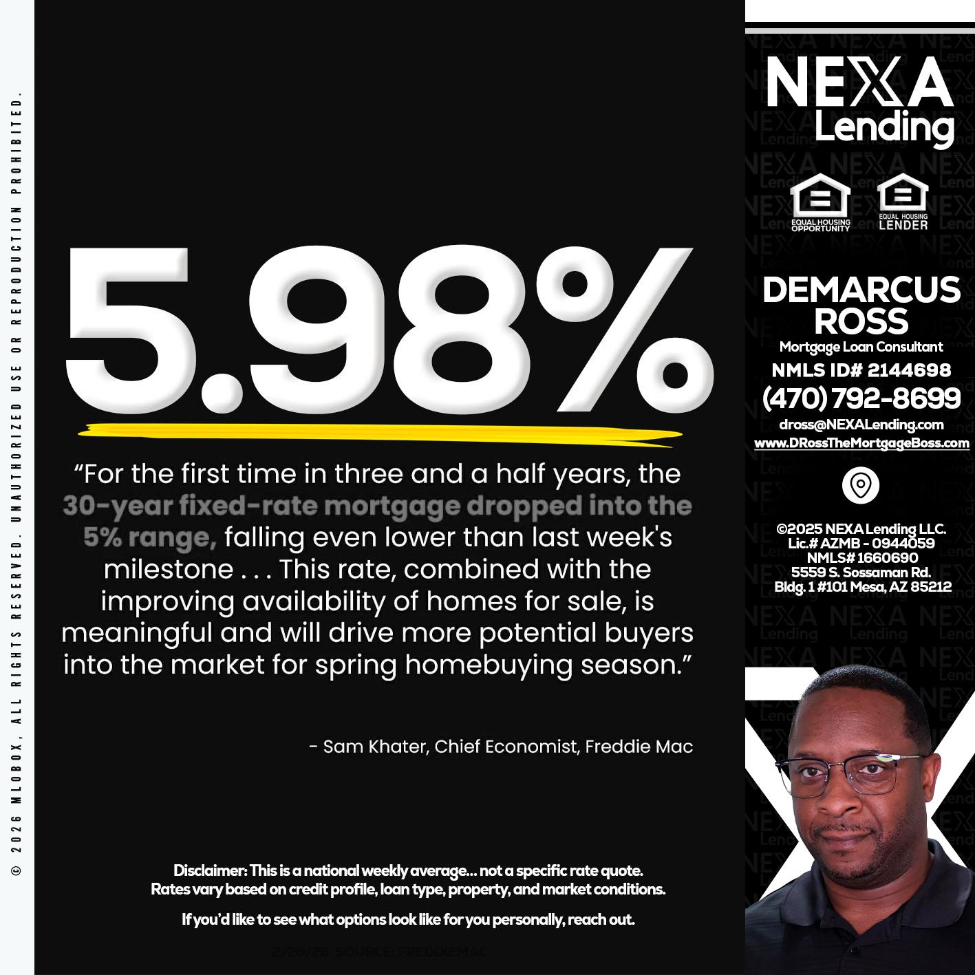 5.98% - DeMarcus Ross -Dross the Mortgage Boss