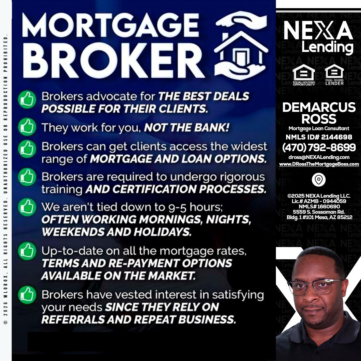 MORTGAGE BROKER - DeMarcus Ross -Dross the Mortgage Boss