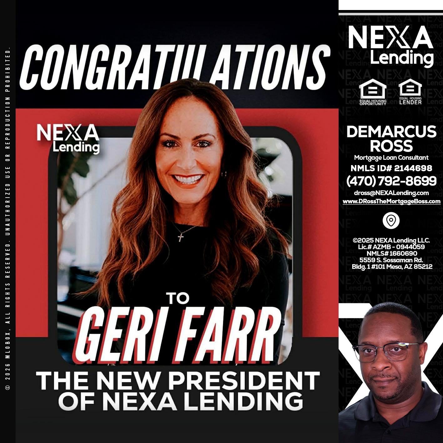 CONGRATULATIONS - DeMarcus Ross -Dross the Mortgage Boss