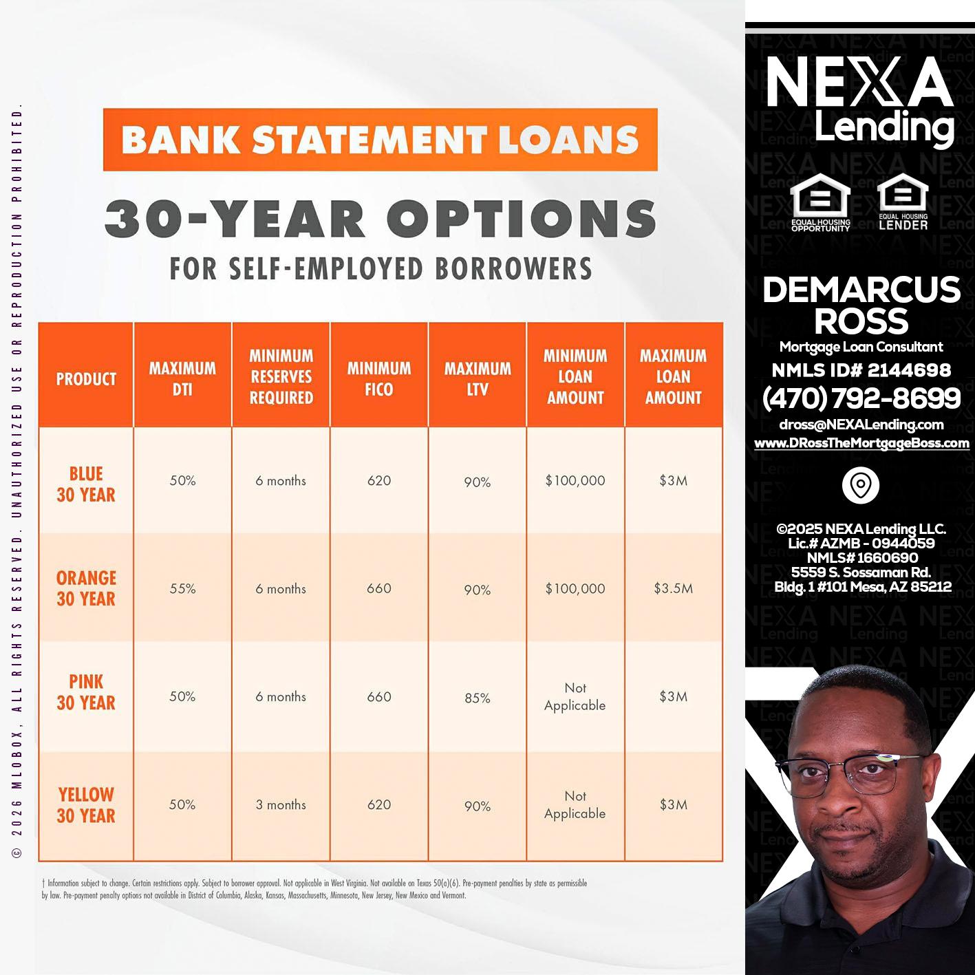 30 YEARS OPTIONS - DeMarcus Ross -Dross the Mortgage Boss