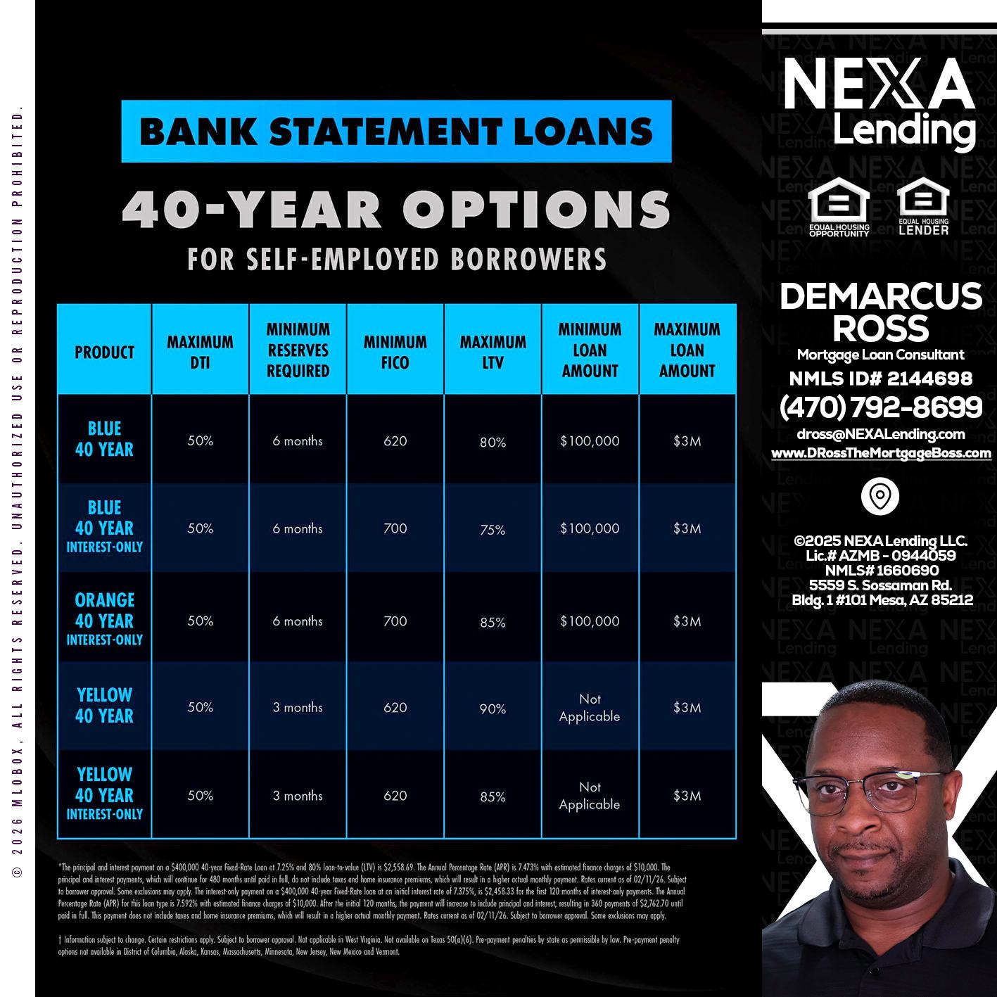 40 YR. OPTIONS - DeMarcus Ross -Dross the Mortgage Boss