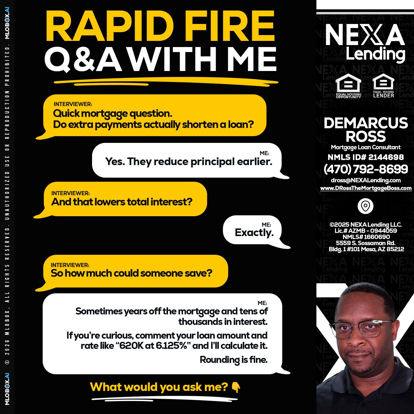 RAPID FIRE QA - DeMarcus Ross -Dross the Mortgage Boss