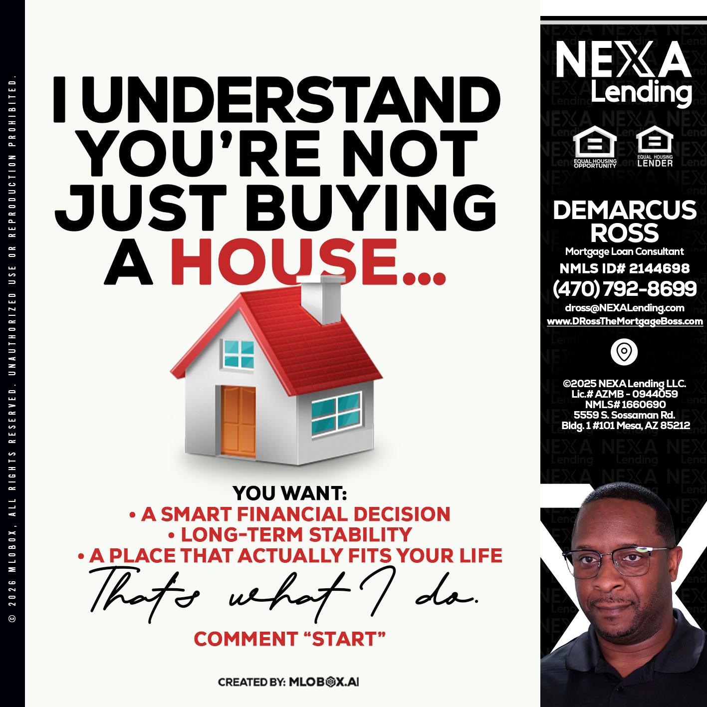 I UNDERSTAND - DeMarcus Ross -Dross the Mortgage Boss