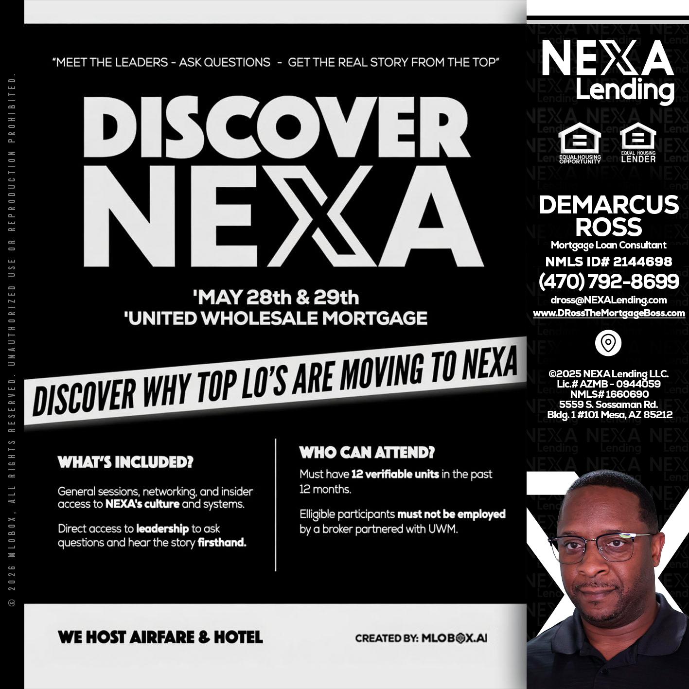 DISCOVER NEXA - DeMarcus Ross -Dross the Mortgage Boss