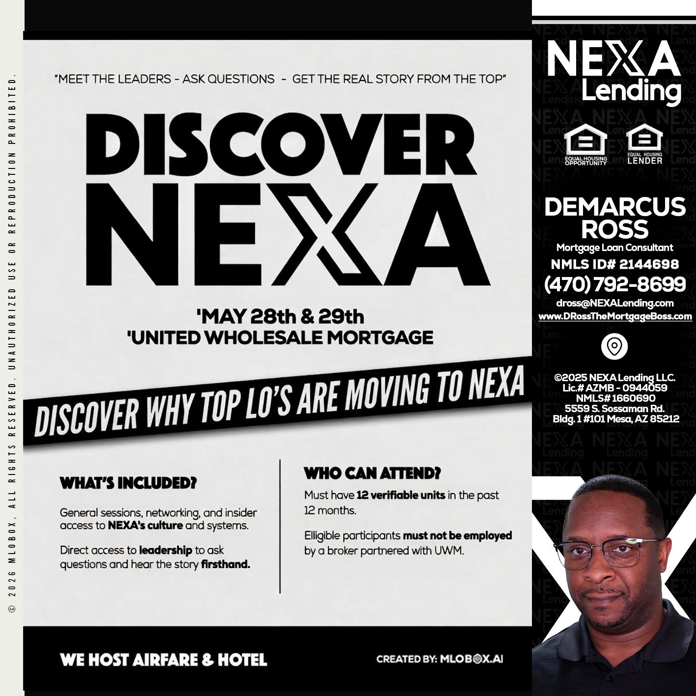 DISCOVER NEXA - DeMarcus Ross -Dross the Mortgage Boss
