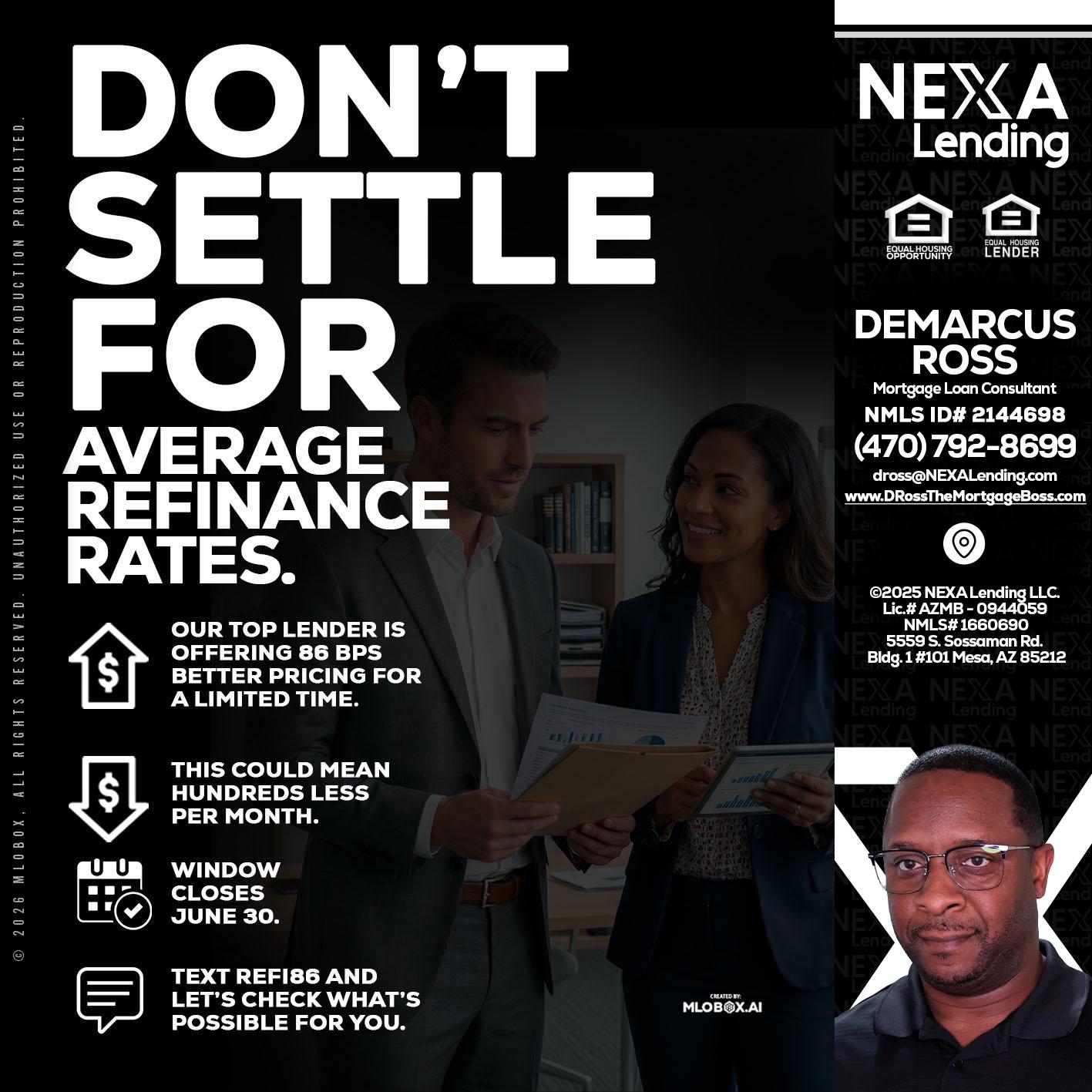 dont settle - DeMarcus Ross -Dross the Mortgage Boss