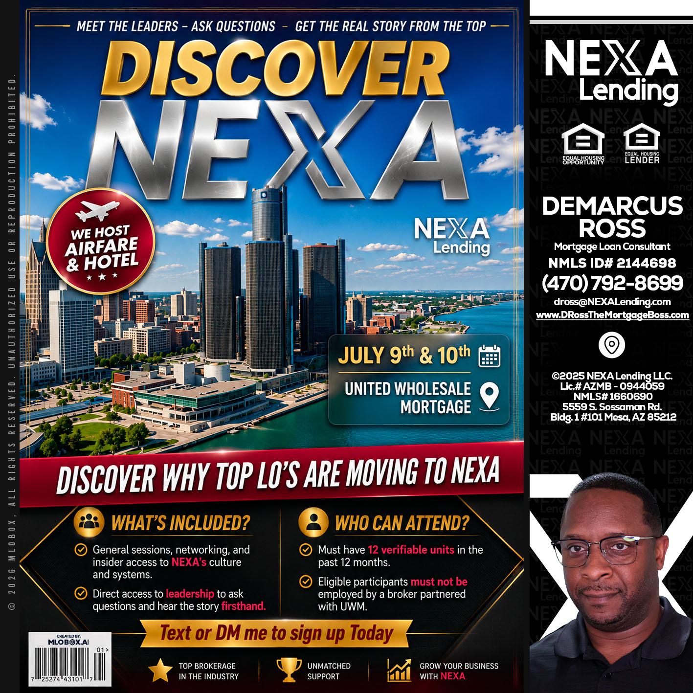DISCOVER NEXA - DeMarcus Ross -Dross the Mortgage Boss
