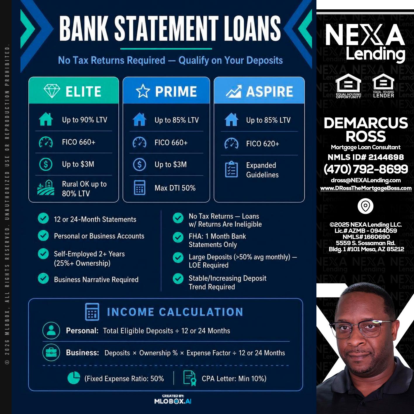 BANK STATEMENT - DeMarcus Ross -Dross the Mortgage Boss