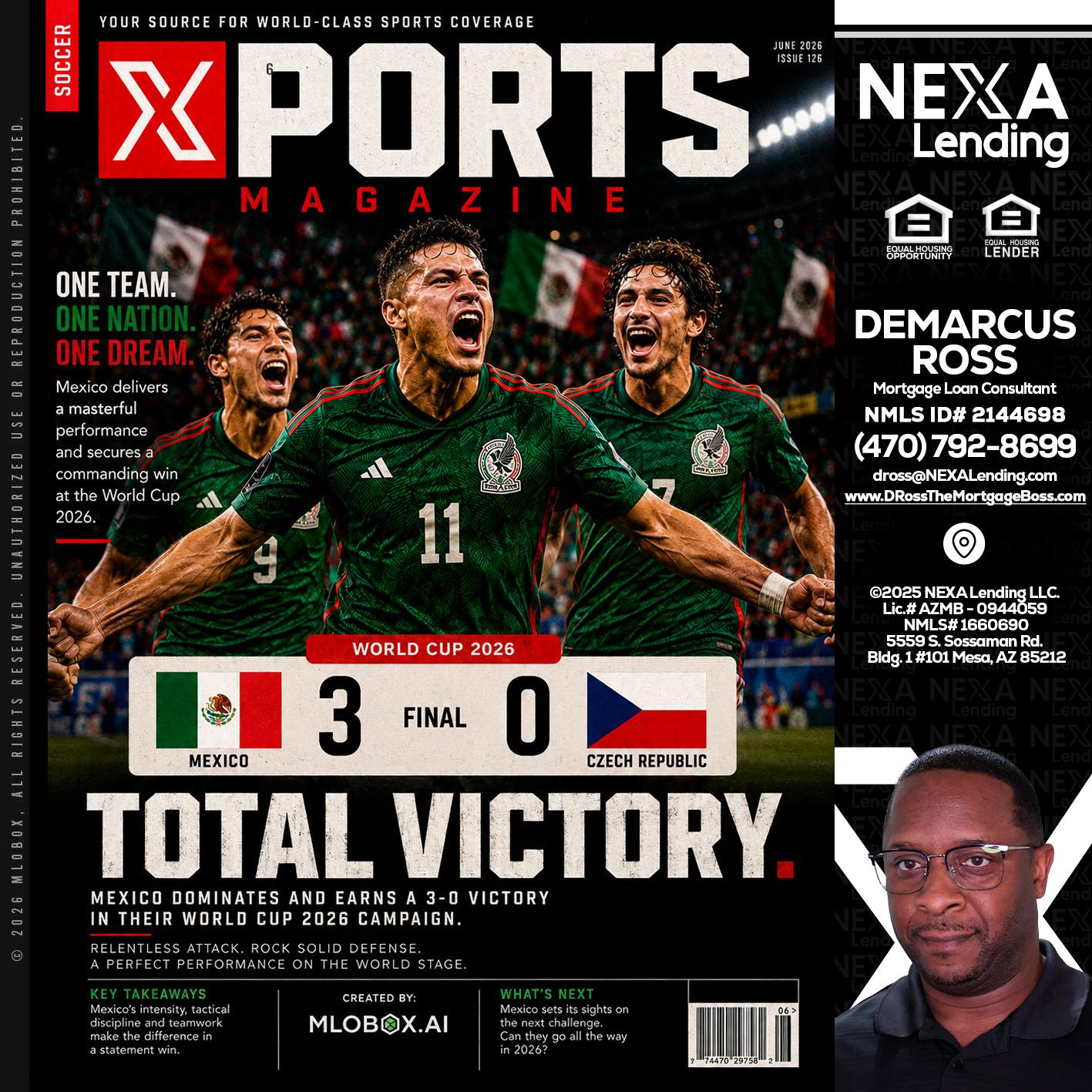 World Cup 2026 MEX 1-0 CZECH - DeMarcus Ross -Dross the Mortgage Boss
