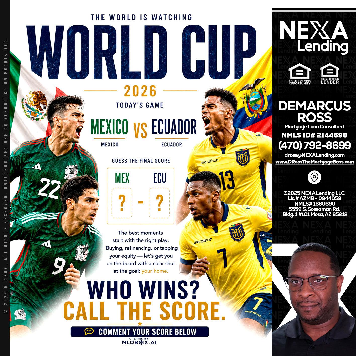 WORLD CUP 2026 - DeMarcus Ross -Dross the Mortgage Boss