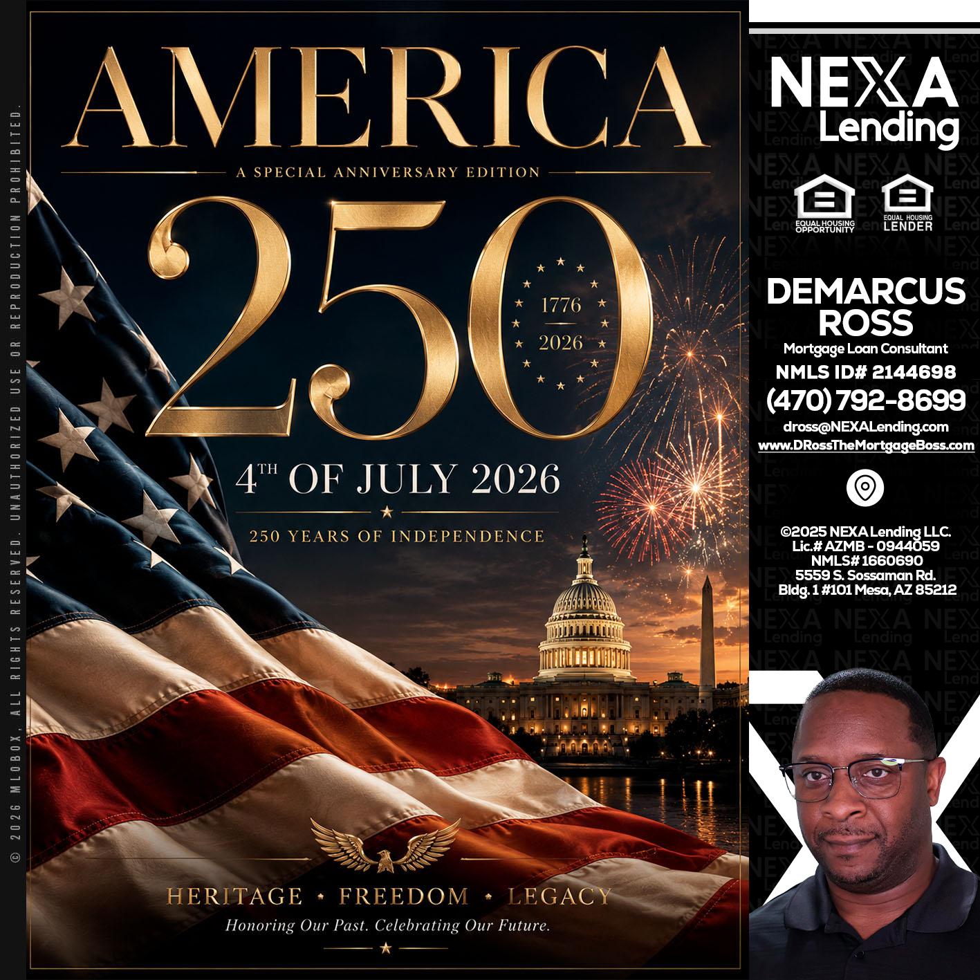 AMERICA 250 TH - DeMarcus Ross -Dross the Mortgage Boss