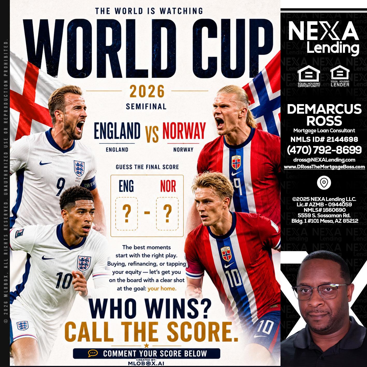 WORLD CUP 2026 - DeMarcus Ross -Dross the Mortgage Boss
