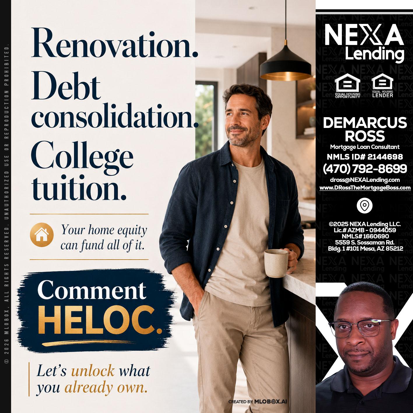 RENOVATION DEBT - DeMarcus Ross -Dross the Mortgage Boss