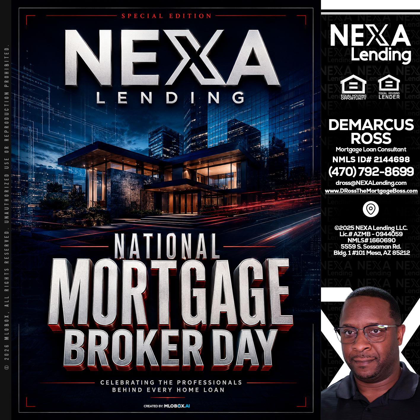 NATIONAL MORTGAGE BROKER DAY - DeMarcus Ross -Dross the Mortgage Boss