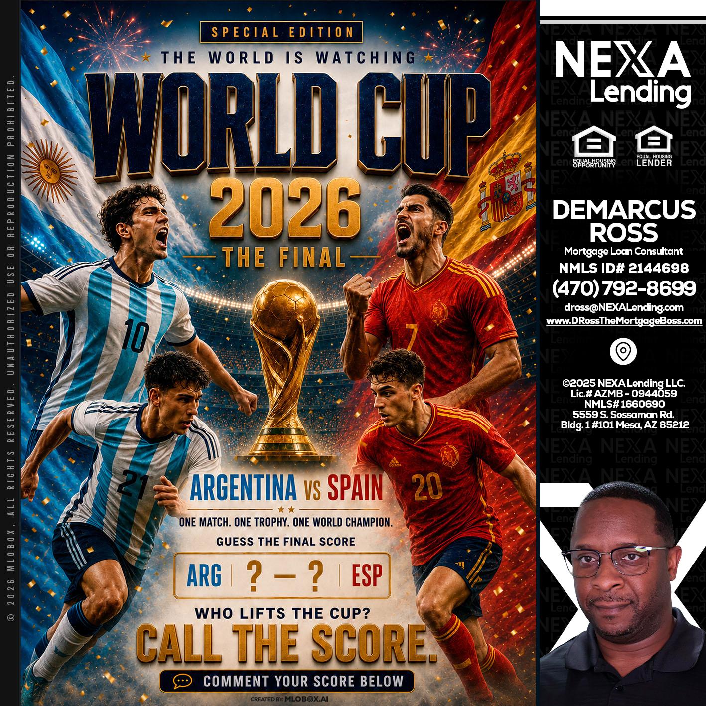 World Cup 2026 finals - DeMarcus Ross -Dross the Mortgage Boss