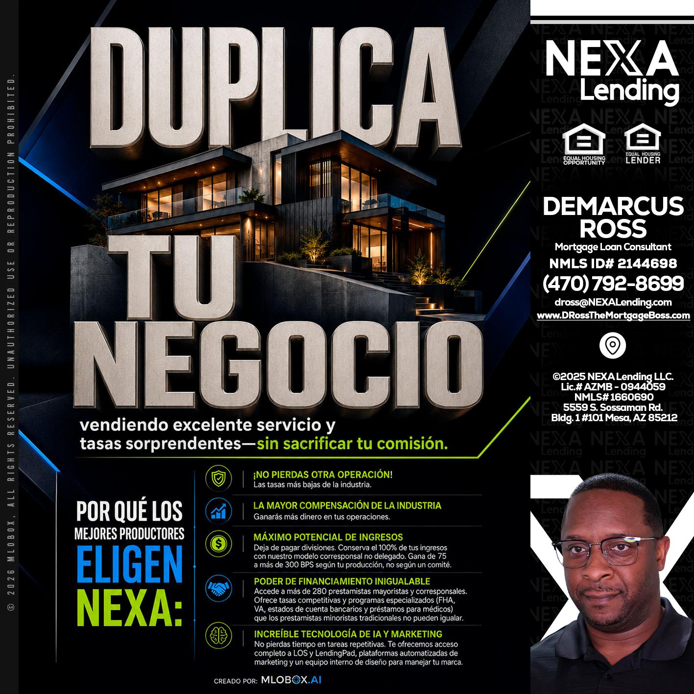 DUPLICA TU NEGOCIO - DeMarcus Ross -Dross the Mortgage Boss