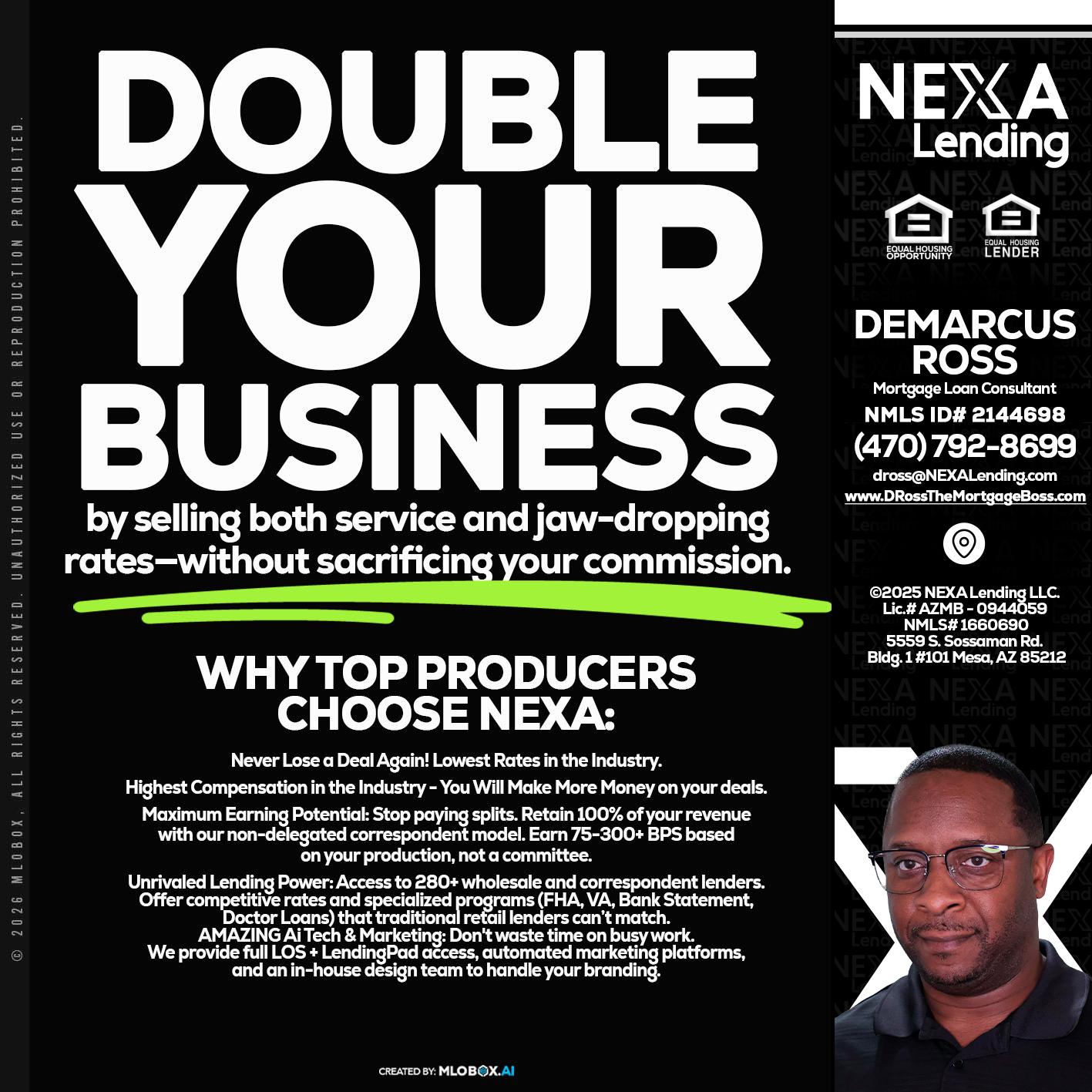 DOUBLE YOUR BUSINESS - DeMarcus Ross -Dross the Mortgage Boss
