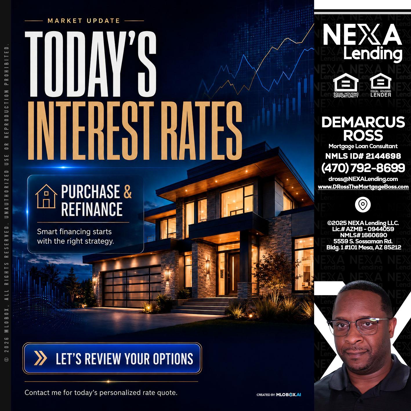 TODAYS RATES - DeMarcus Ross -Dross the Mortgage Boss