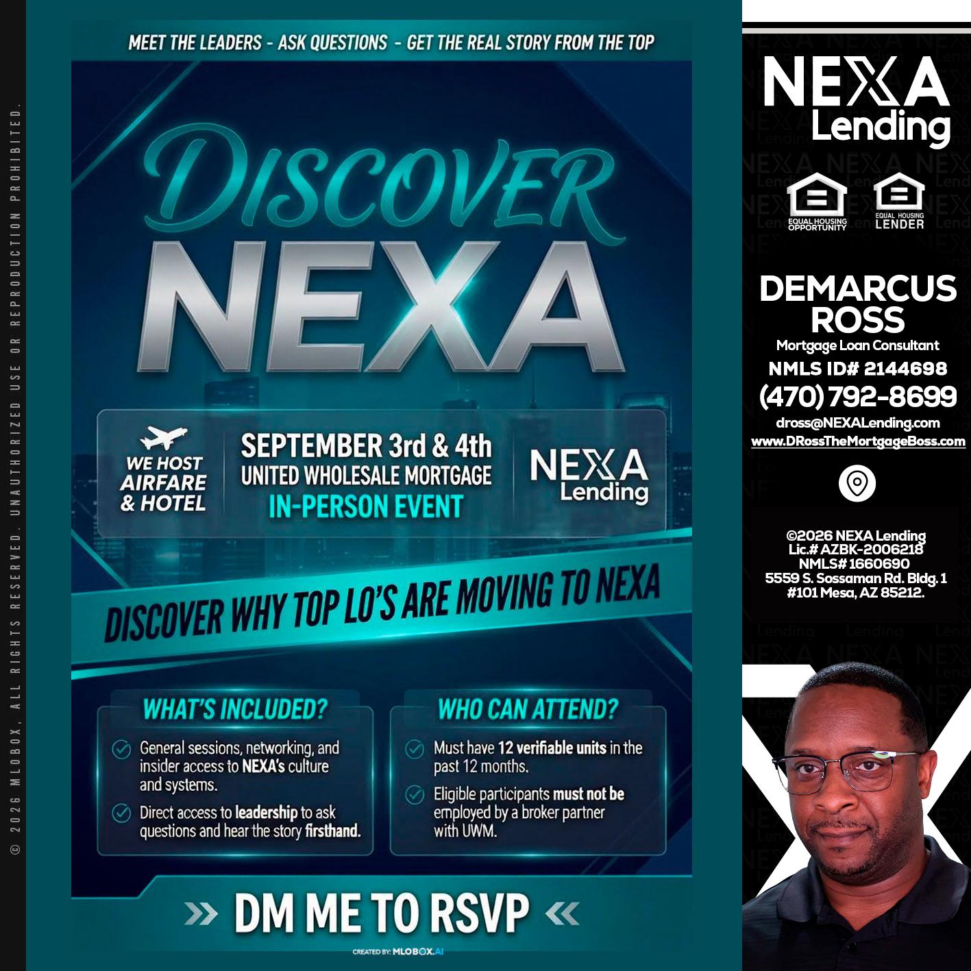 DISCOVER NEXA - DeMarcus Ross -Dross the Mortgage Boss
