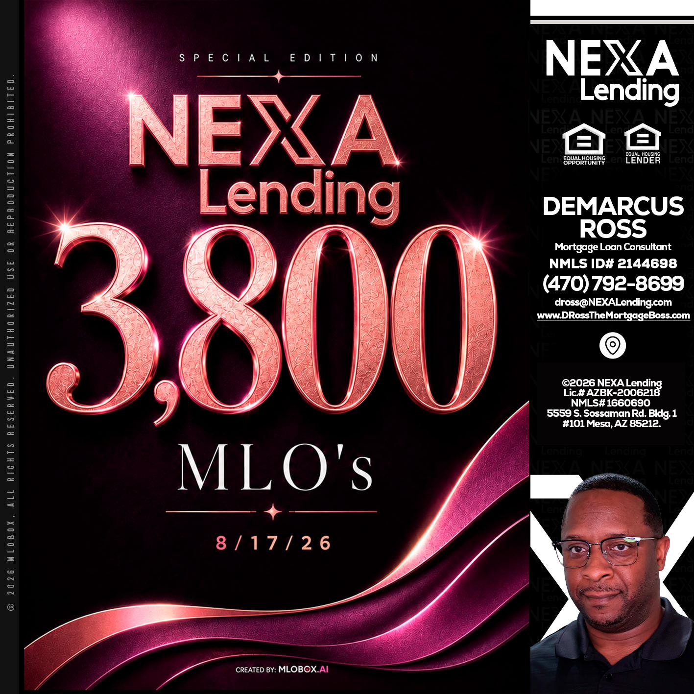 3800 MLOs - DeMarcus Ross -Dross the Mortgage Boss