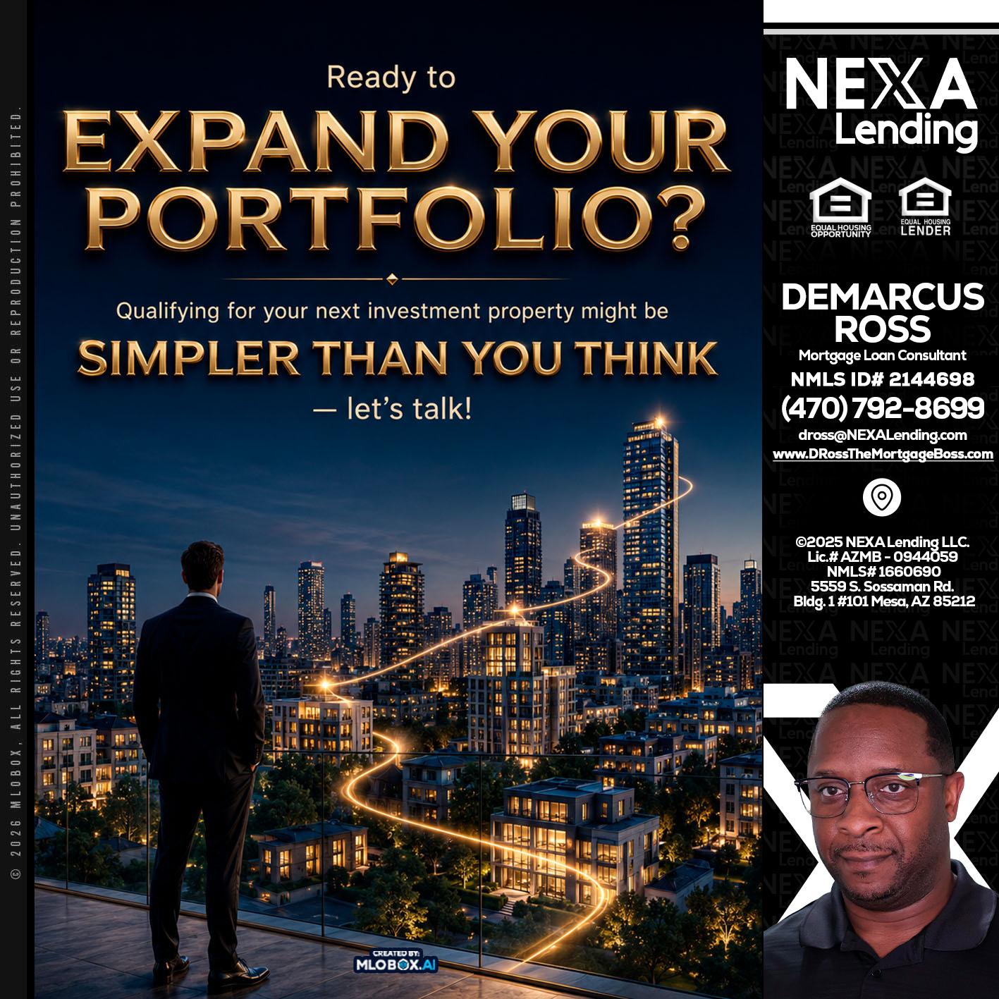 expand you portfolio - DeMarcus Ross -Dross the Mortgage Boss