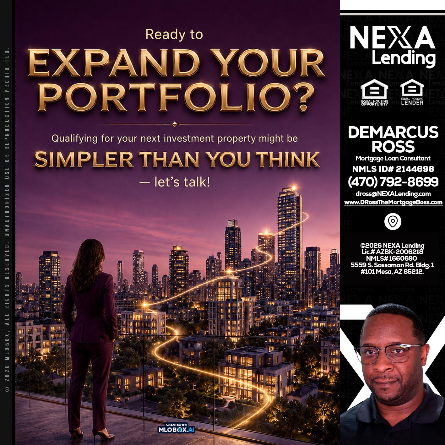 EXPAND YOUR PORTFOLIO - DeMarcus Ross -Dross the Mortgage Boss