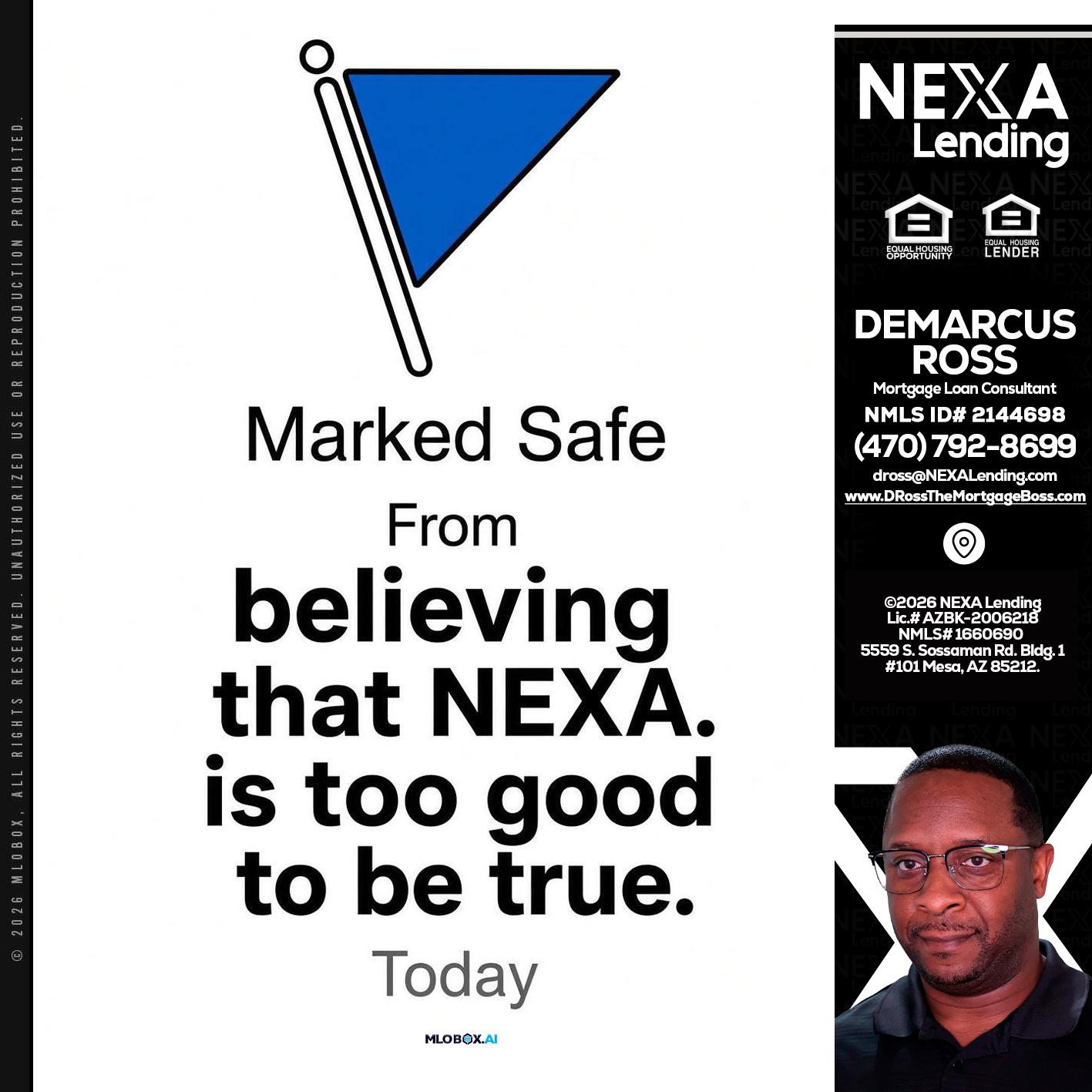 MARKED SAFE - DeMarcus Ross -Dross the Mortgage Boss